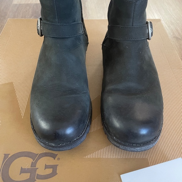 UGG Daleane Tall Convertible Boot, Shearling, Black and Gray, Size 6.5 - Picture 7 of 17
